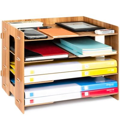 China There are four layers for you to match different folders. New A4 Document Desk Organizer Storage Folder Tidy Sorter For Office Stationery Supplies for sale