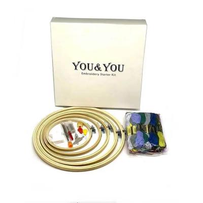 China Yarns Kit Bamboo Embroidery Hoops, 100Color From China Embroidery Starter, 12*18InchCount Reservation Classic Aida and Cross Stitch Tool Kit for sale