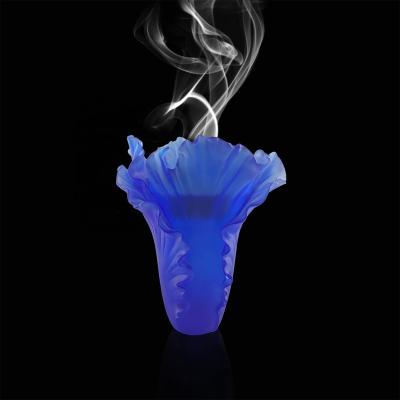 China Europe Multi Color Hot Sale Beautifully Customized Natural Blue Crystal Through A Hand-crafted Crystal Incense Burner for sale