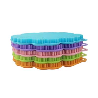 China Viable Multifunctional Heat Resistant Kitchen Scrubber Dish Bowl Silicone Cleaning Tools Wash Brush for sale