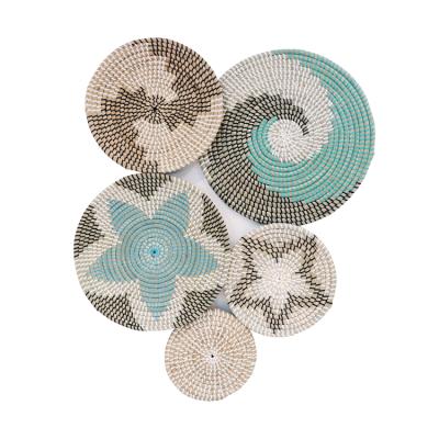 China Colorfull Traditional Home Decorative Accessories Living Room Wall Plates Plant Plankton Hanging Baskets Decoration Decor Pieces for sale