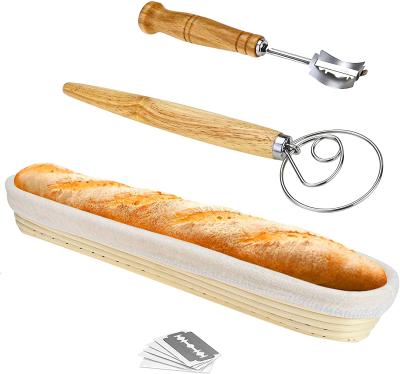 China 2020 Sustainable New Style Indonesia Rattan Baguette Banneton Bread Basket French Proofing Sourdough Proofing for sale