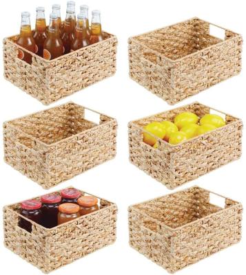 China Water Viable Hyacinth Straw Seagrass Basket Desktop Napkin dried for craft making storage made by Water-hyacinth wicker baskets for sale