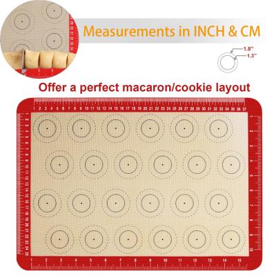 China Approved Silicone Stocked Macaron Baking Grade Edible Wholesale Oven Safe 48 Cavity Non-Stick Anti-Slip Mat Hot Sale Reusable 400*600mm for sale