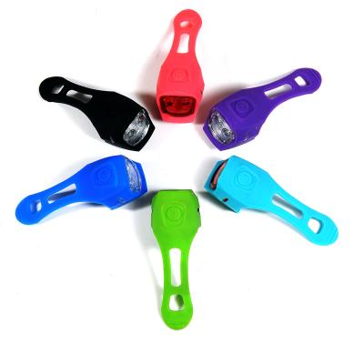 China Children / Adult White Led Light For Bike Silicone Material Colorful Surface for sale