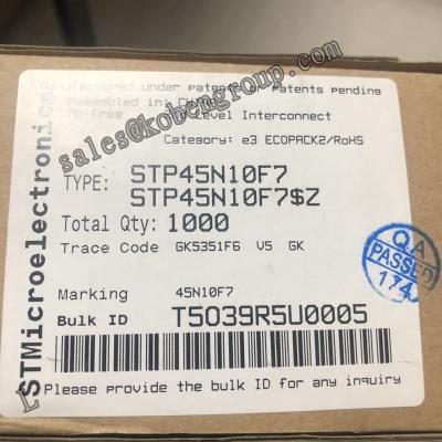 Κίνα STP45N10F7 MOSFET N-Channel 100 Β 0 τύπος 45A ΚΡΥΣΤΑΛΛΟΛΥΧΝΙΏΝ 013 ωμ προς πώληση