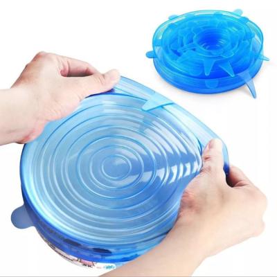 China Customized Color Microware BPA Food Grade Silicone Heat Resistant Safe Free Stretch Lids for sale