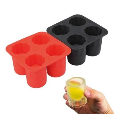 China Flexible Ice Trays Stocked Silicone Ice Cube Trays BPA Free, for Whiskey, Cocktail for sale