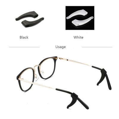 China Comfortable Anti Slip Silicone Rubber Eyeglass Ear Grips Ear Grip For Glasses for sale