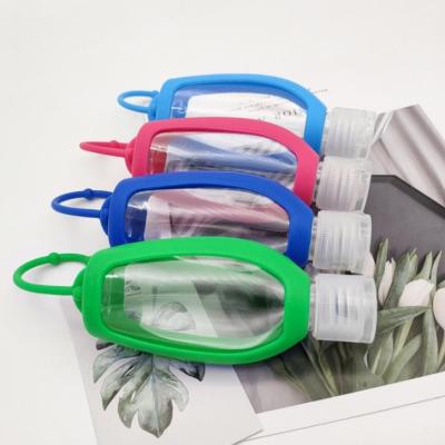 China Custom Christmas Portable Silicone Disinfection Pocket Holders Hand Sanitizer Holder for sale