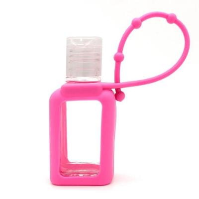 China Empty Sublimation Silicone Bottle Hand Sanitizer Bling Holder for sale