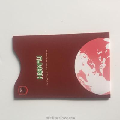 China rfid blocking 88*58mm rfid blocking card sleeve for credit card and debit card for sale