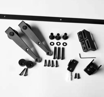 China Easy track ex factory carbon steel barn door kit price installation mini style barn door crane wheel slide for sale