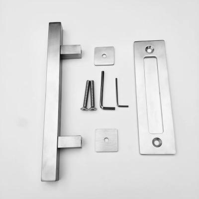 China Easy Installation Square Apartment Warehouse Stainless Steel Door Pull Handle for sale