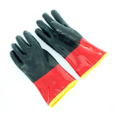 China JingCai heavy industry firness gloves legs acid-resistance PVC antifreeze fishing industry gloves alkali-resistance chemical gloves for sale