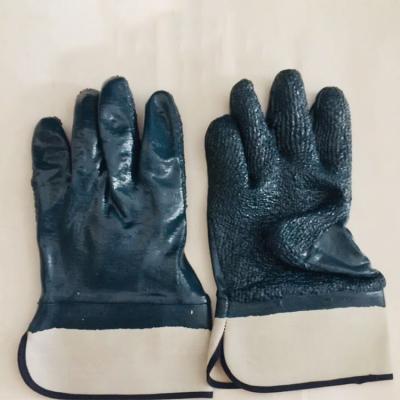 China Anti-Slip Nitrile Heavy Duty Work Gloves With CE Certification for sale