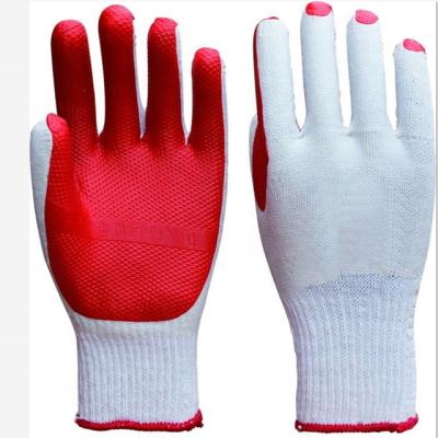 China JingCai Anti-Slip Cloth Crayfish Rubber Laminated Rubber Liner Gloves for sale