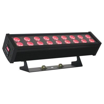 China Waterproof IP65 Stage 18PCS 18W RGBWAUV 6 in 1 LED Wall Washer Light for sale