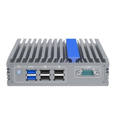 China Barebone Computer J3710 Dual Lan Business Fanless Mini Pc With 6 USB for sale