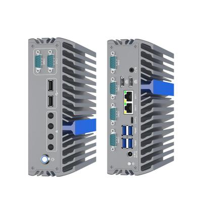 China Industrieller PC eingebetteter N100 6 Com 2,5 Gb Ethernet Industrieller Computer ohne Lüfter zu verkaufen