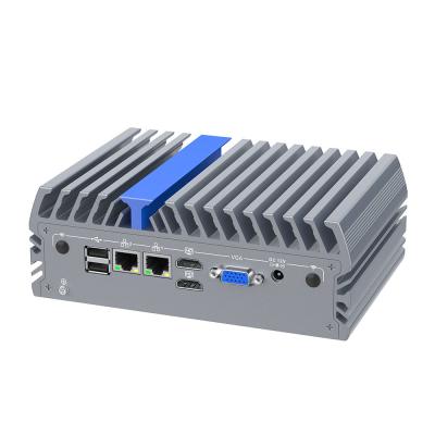 China Low Power N100 Fanless Mini PC HD-MI VGA Dual Lan Mini Computer TDP 6w Te koop