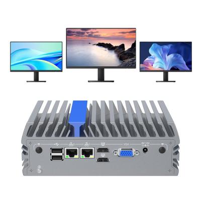 中国 N100 クアッドコア扇風機のないミニPC 4K トリプルディスプレイ HD Vga ギガビット LAN 販売のため