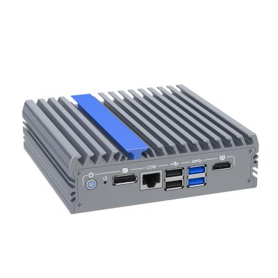 China 6W TDP 4 Lan Fanless Firewall PC N100 CPU 4K Dual Display Linux Mini PC Te koop