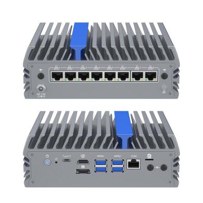 China 8 Lan Mini PC Servidor de rede Mini Firewall PC Triple Display à venda