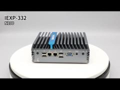 IEXP-332 N100 Mini Pc 2 Ethernet Ports Mini Pc 2 Lan 4 COM RS232 RS485