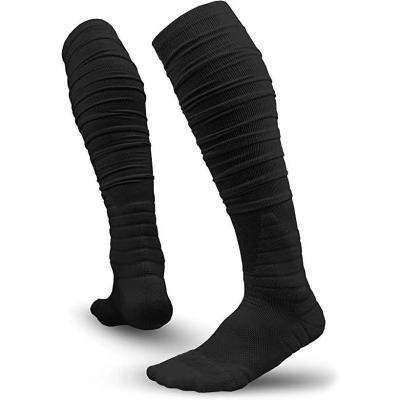 China Breathable Extra Long Stacked Socks Adult Football Socks Thickened and Cushioned, Any Terry Rugby Sock Height Tube stockings for sale