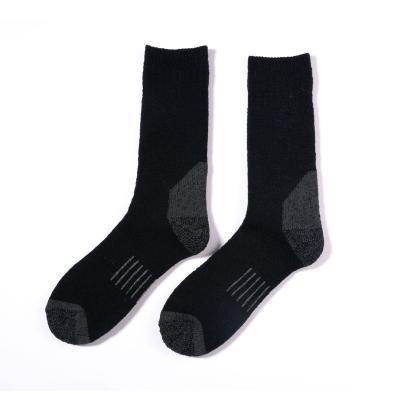 China Wool Men's wool socks, plush and thick insulation socks, high top breathable and sweat absorbing sports stockings, outdoor socks for sale