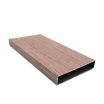 China door & Aluminum Window Grain Wood Look Wood Tubing Aluminum Rectangular Tube For Kitchen Cabinet for sale