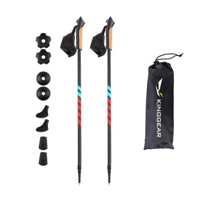 Китай 2pcs Custom Portable Telescopic Trekking Poles Nordic 2-Section 7075 Aluminum Retractable Nordic Walking Stick продается