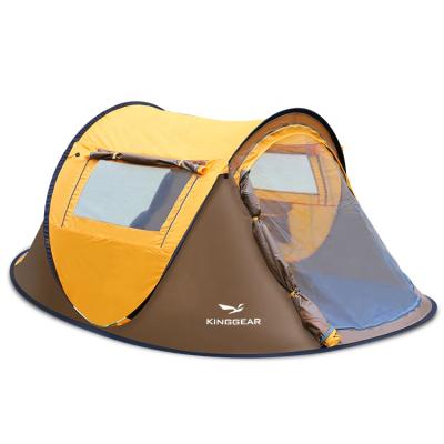 China KingGear Lightweight Portable 30 Seconds 190T PU Fabric Instant Automatic Popup Camping Tent à venda