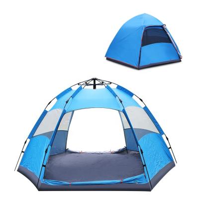 Chine KingGear Double Layer Backpack Camping Tent Collapsible Portable Hexagon Automatic Popup Instant Tent à vendre