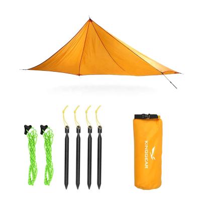 中国 KingGear Waterproof Ultralight Camping Fishing BBQ 210T Polyester Fabric Portable Sun Rain Fly Tarp Shelter Tent 販売のため