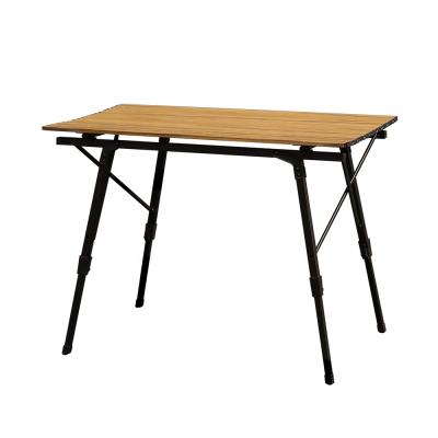 Κίνα Aluminum Wood Pattern Picnic Camping Tables Height Adjustable Folding Table προς πώληση