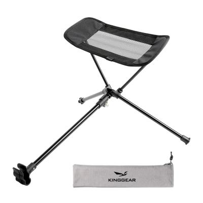 China KingGear Camping Accessories Outdoor Folding Footrest Portable Recliner Footrest Extended Leg Stool Used with Camping Chair for sale