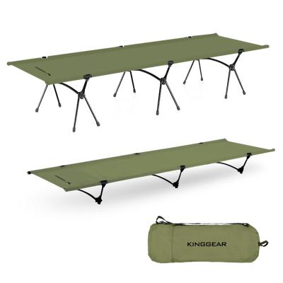 중국 KingGear Ultralight Compact Travel Aluminum Camping Cot Adjustable Height Sleeping Cot Folding Camping Bed 판매용