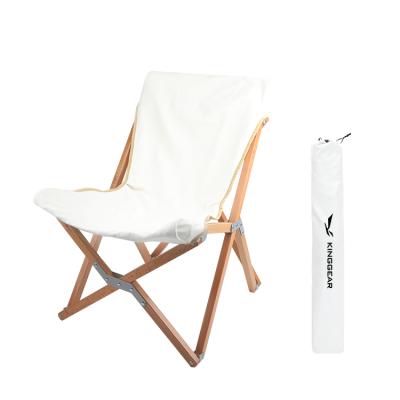 China Japan Market Hot Sell Beach Canvas Chair 16A canvas fabric beech wood frame folding Picnic camping chair en venta