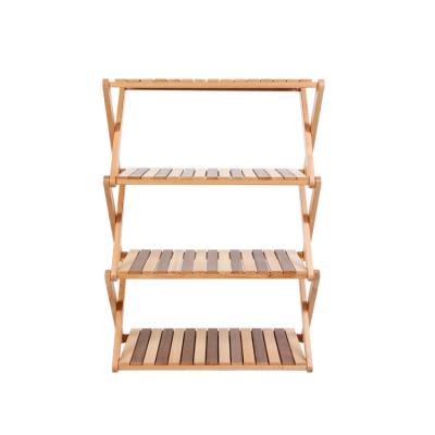 China KingGear Folding Camping Storage Wood Shelves Kitchen For Outdoor Picnic en venta