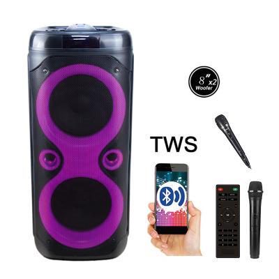 China Video Call AV Manufacturer Luxury TWS 2X8 Inch Led Lightweight Portable Party Speaker Large Karaoke Cart Bluetooth Speaker DJ Bass Partybox 110 for sale