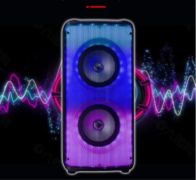 China Wireless Speaker 60W BT/FM/Best Selling 2021 Fire Torch LED Luxury Dual 6.5 Inch TF Party/USB 2021 Heavy Bass Party Speaker Bluetooth Speaker for sale