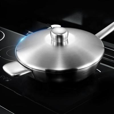 China High Quality Viable Professional Manufacturer IHC Patented Constant Temperature Cooker Stainless Steel Wok 28CM Frying Pan for sale