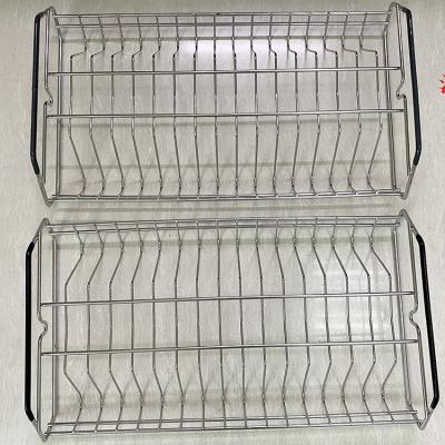 China OEM ODM Desgin 304 Stainless Steel Kitchen Dish Rack Kitchen Utensil Holder Buffet Organizer High Quality Viable Dish Rack for sale