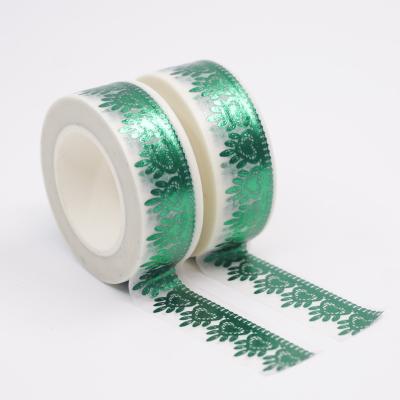 China Wholesale Custom Printed Waterproof Christmas Decorations Decorative Colorful Hot Foil Stamping Paper Tape Washi Tape for sale