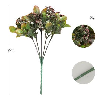 China New Design Home Office Decoration Artificial Hygrangea Flower Bouquet Plants Wholesale Office Plastic Mini Bouquet For Decor Indoor Fake Hotel Small Bouquet for sale