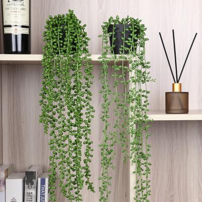 China Amazon Home Office Wall Decor Indoor Home Decor Greenery Artificial Plants Decorative Hanging Plants Home Office Wall Potted Artificial Wall Hanging for sale