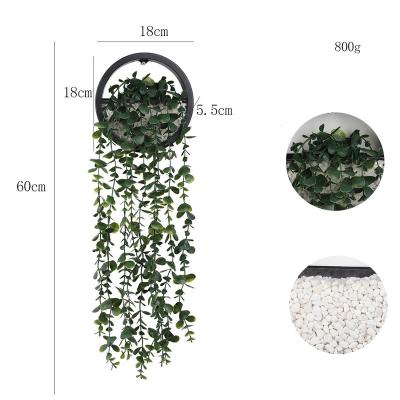 China Plastic Hanging Wall Hanging Potted Artificial Vine Plants Decor Plants Home Office Wholesale Wall Office Home Decor Green Plants for sale