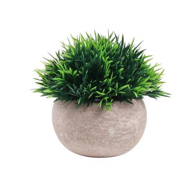 China Amazon Office Artificial Hot Selling Round Bonsai Home Office Decoration Potted Plant For Fake Potted Home Office Office Decoration Plant Mini Small for sale